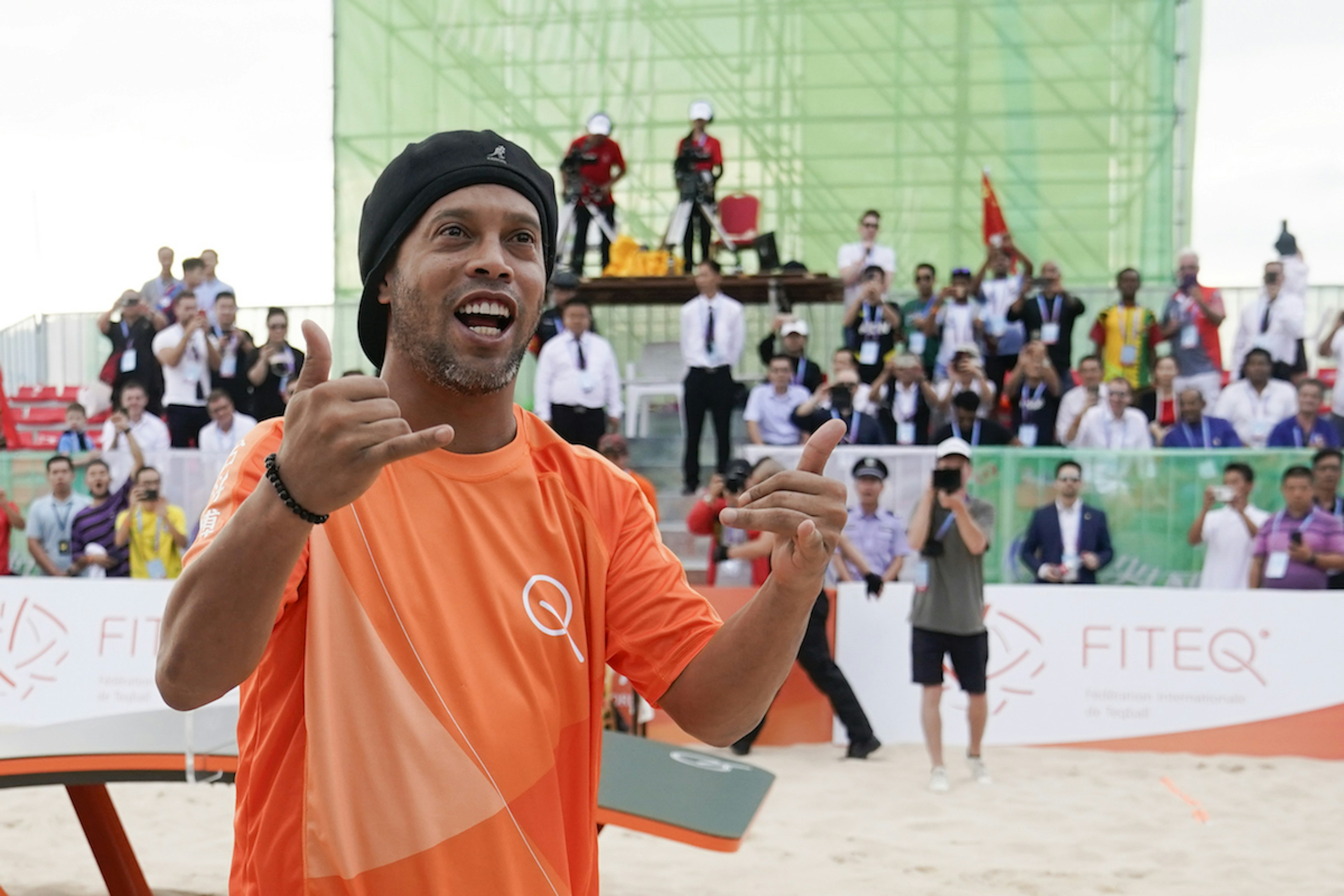 The International Teqball Federation (FITEQ)  Celebrates The One Year To Go  At the Santa Asian Beach Games