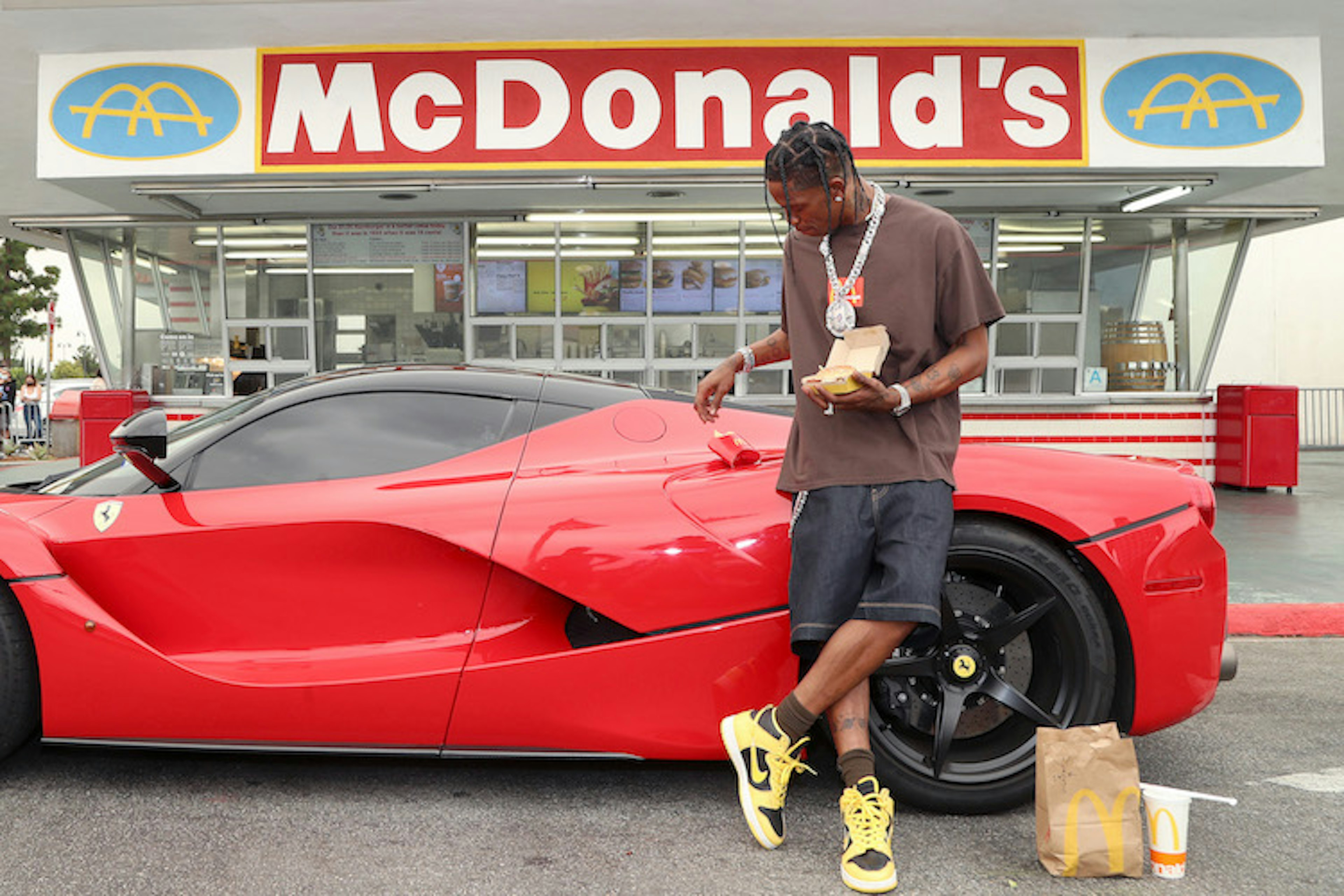 Travis Scott Surprises crew and customers at McDonald's for the Launch of The Travis Scott Meal