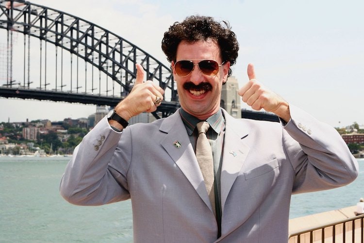 Borat Attends Sydney Press Conference