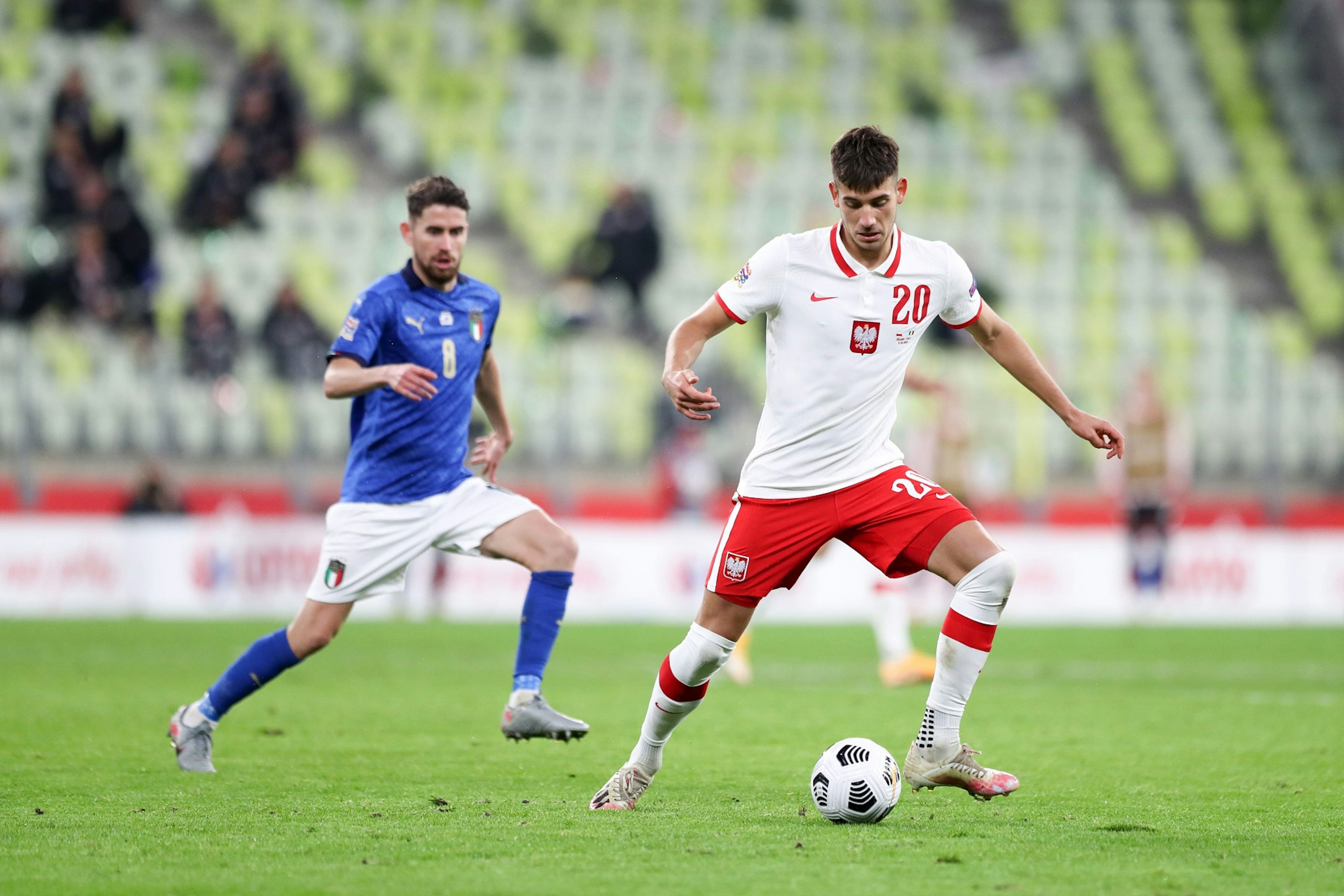 Pilka nozna. Liga Narodow. Polska - Wlochy. 11.10.2020