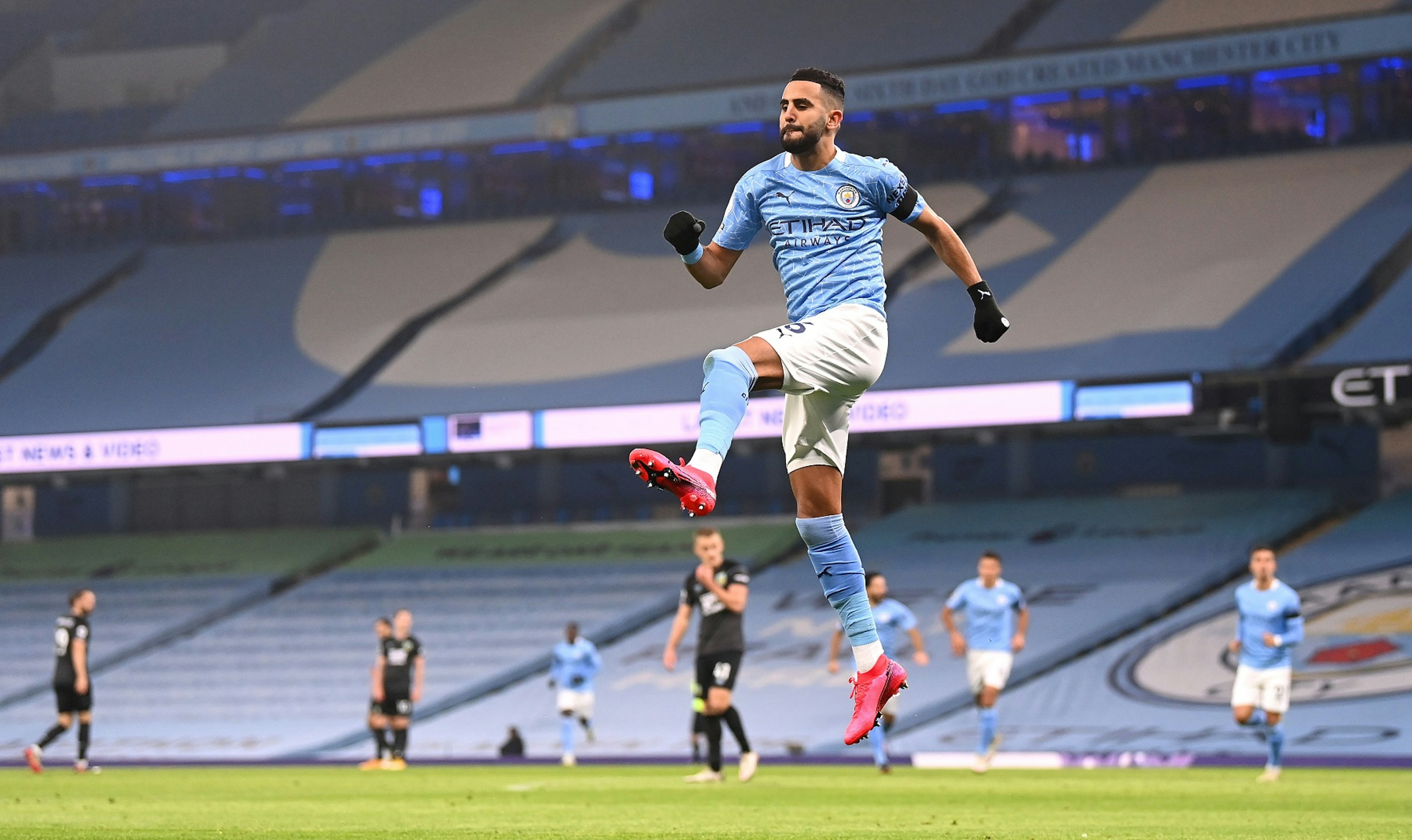 Manchester City v Burnley - Premier League. Riyad Mahrez