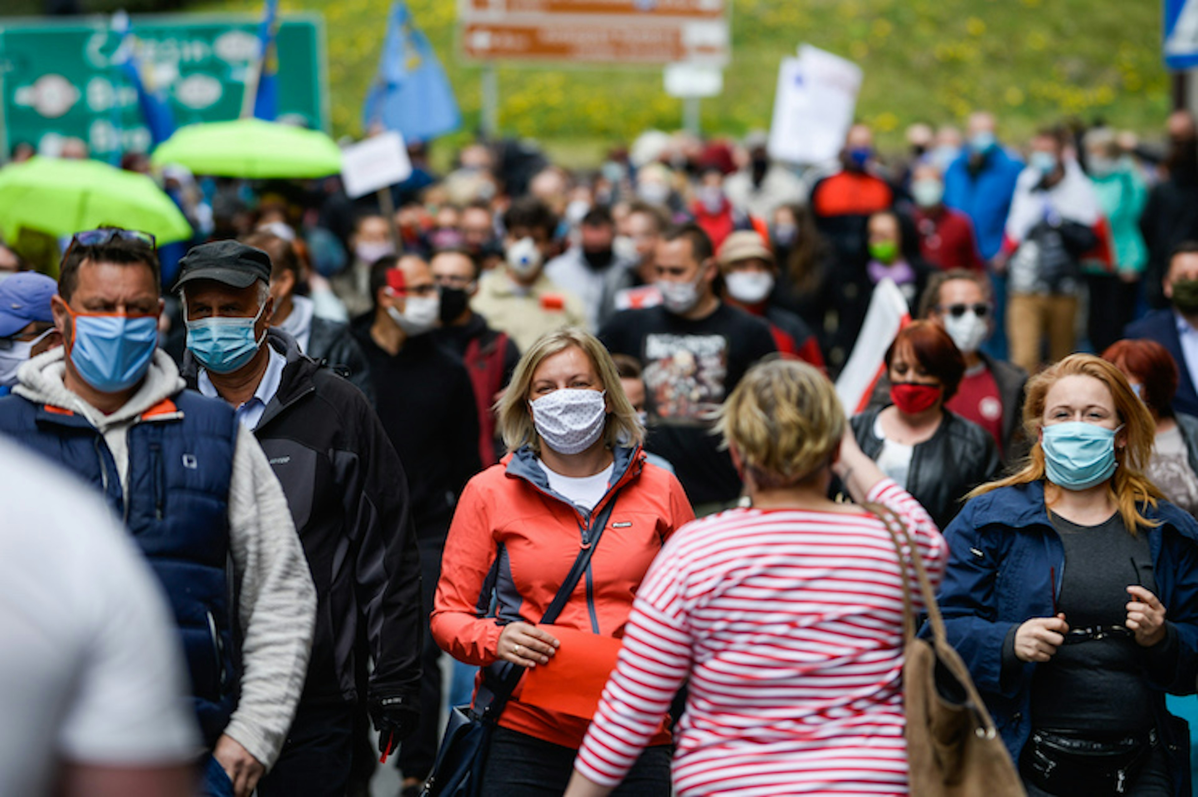 Polish Citizens Protest At Shuttered Border Preventing Them Working In The Czech Republic