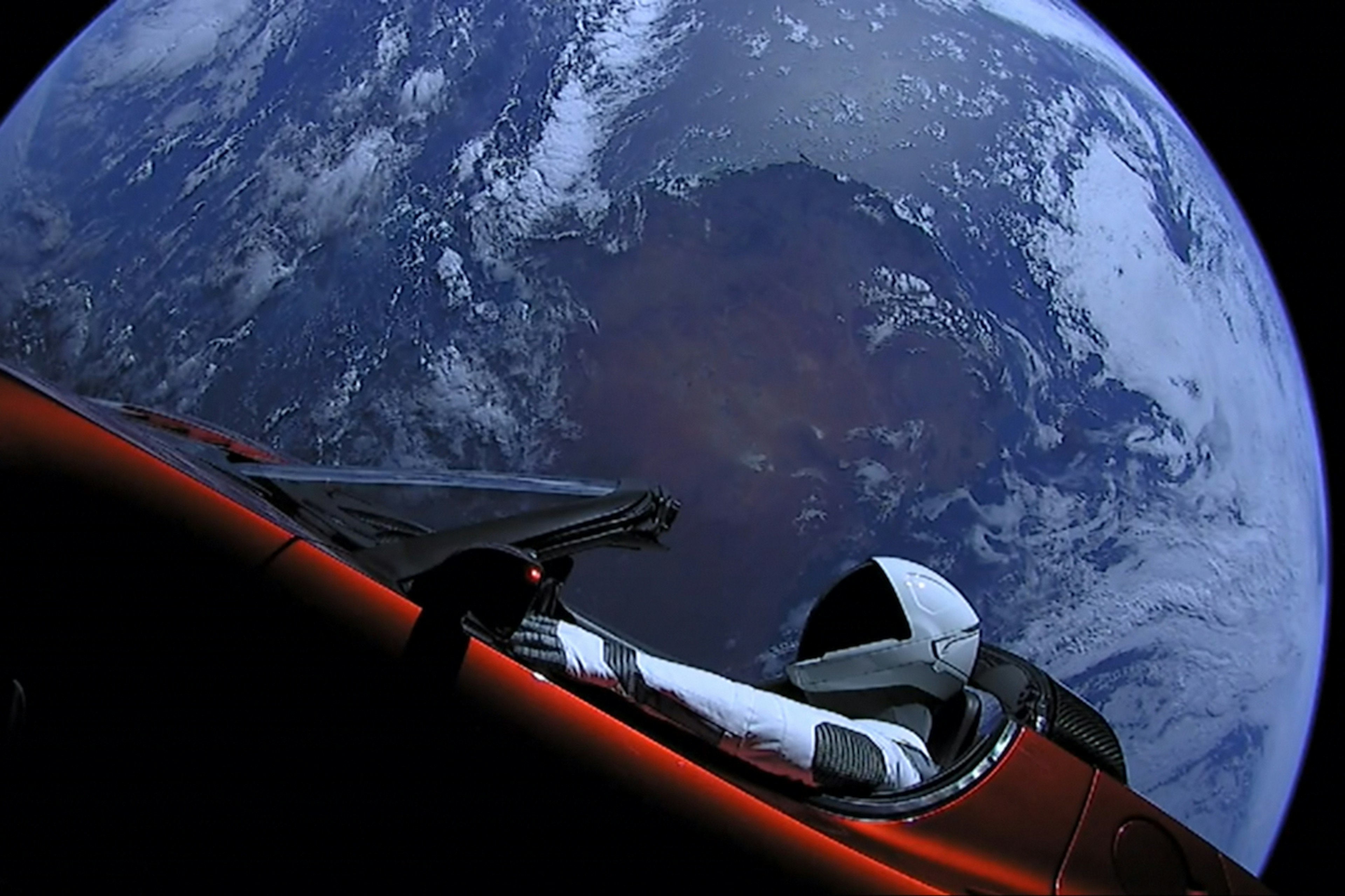 SpaceX Launches Tesla Roadster Into Space