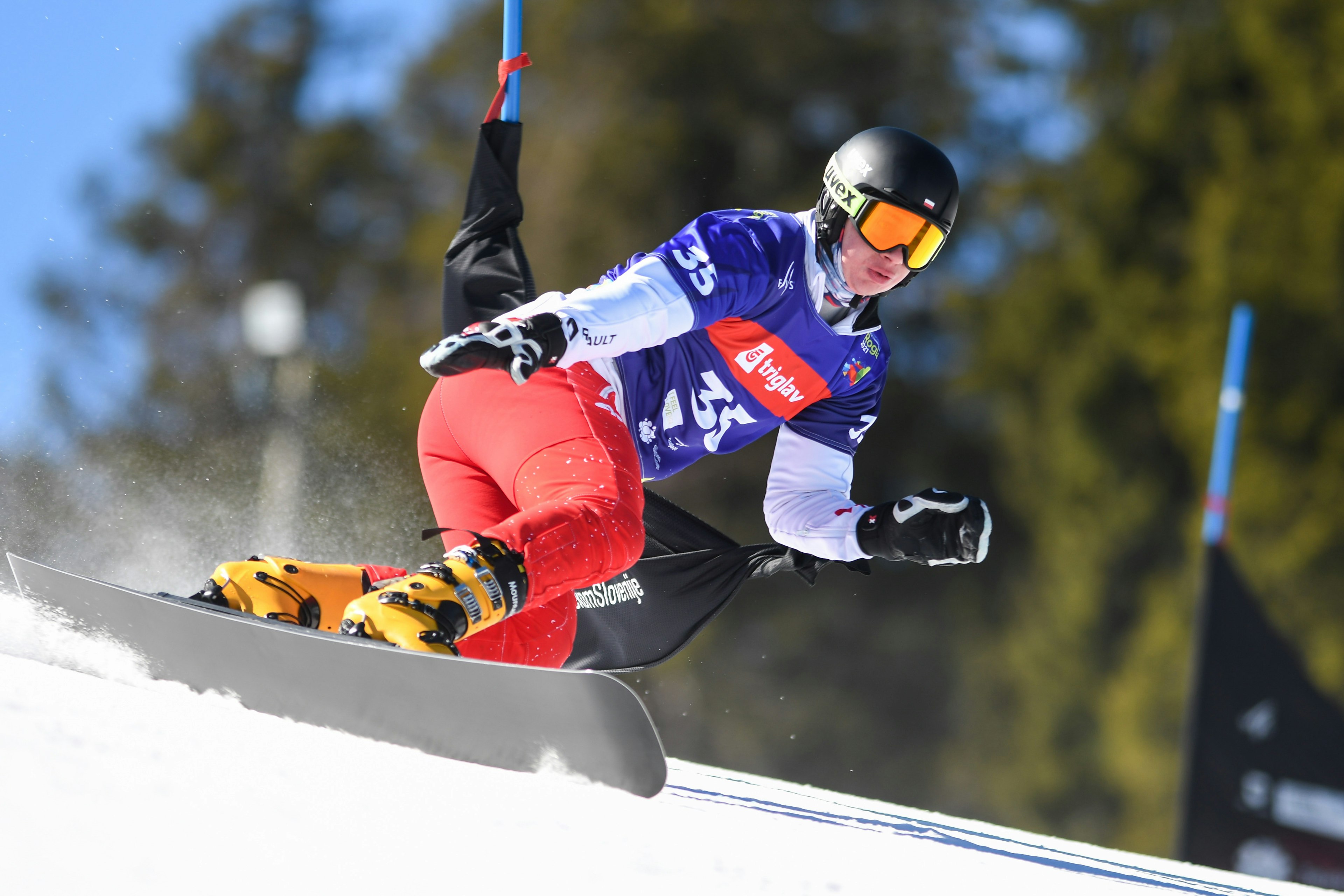 Michal Nowaczyk of Poland in action during the first