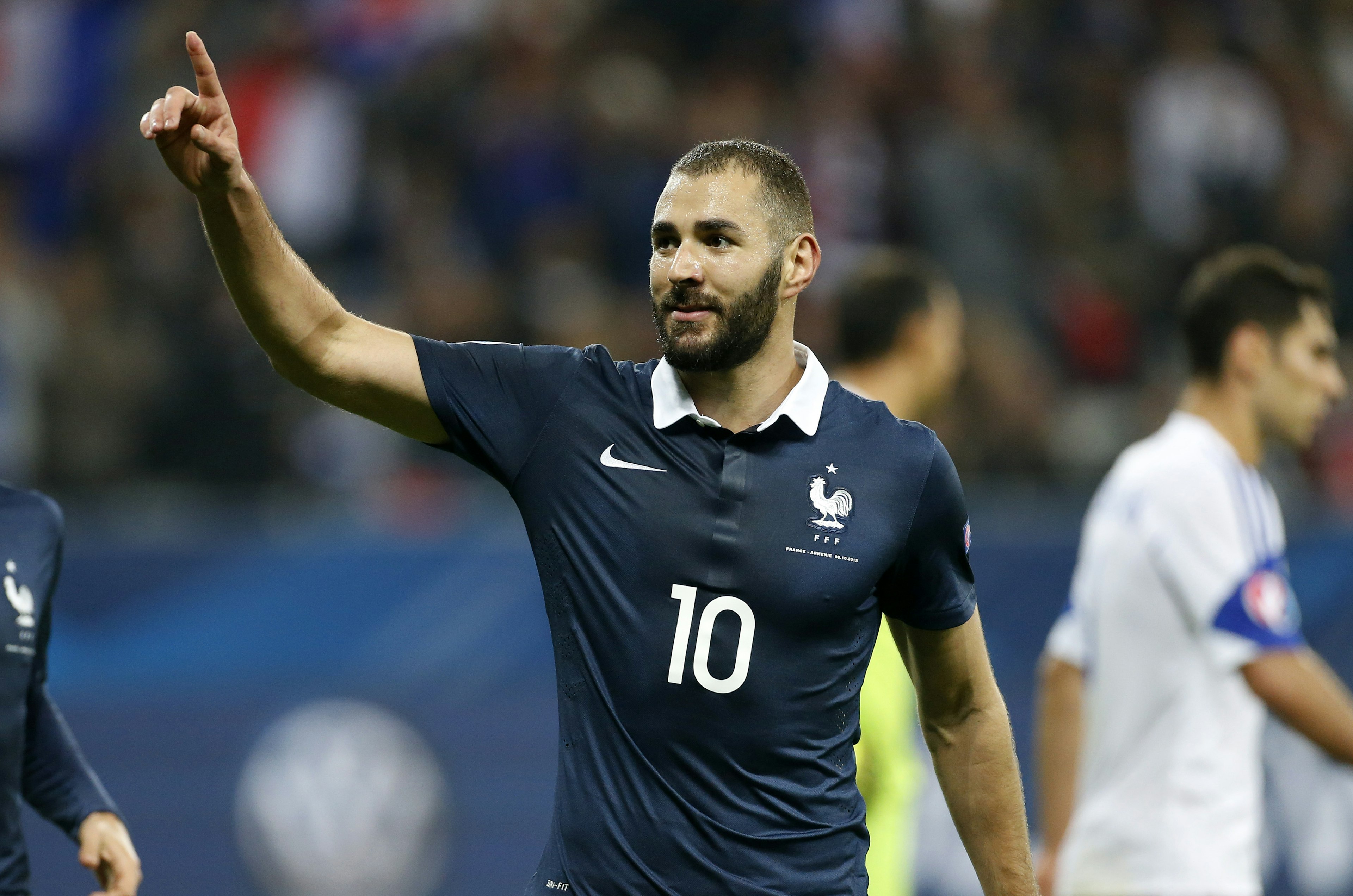 Karim Benzema w trakcie ostatniego meczu dla reprezentacji Francji