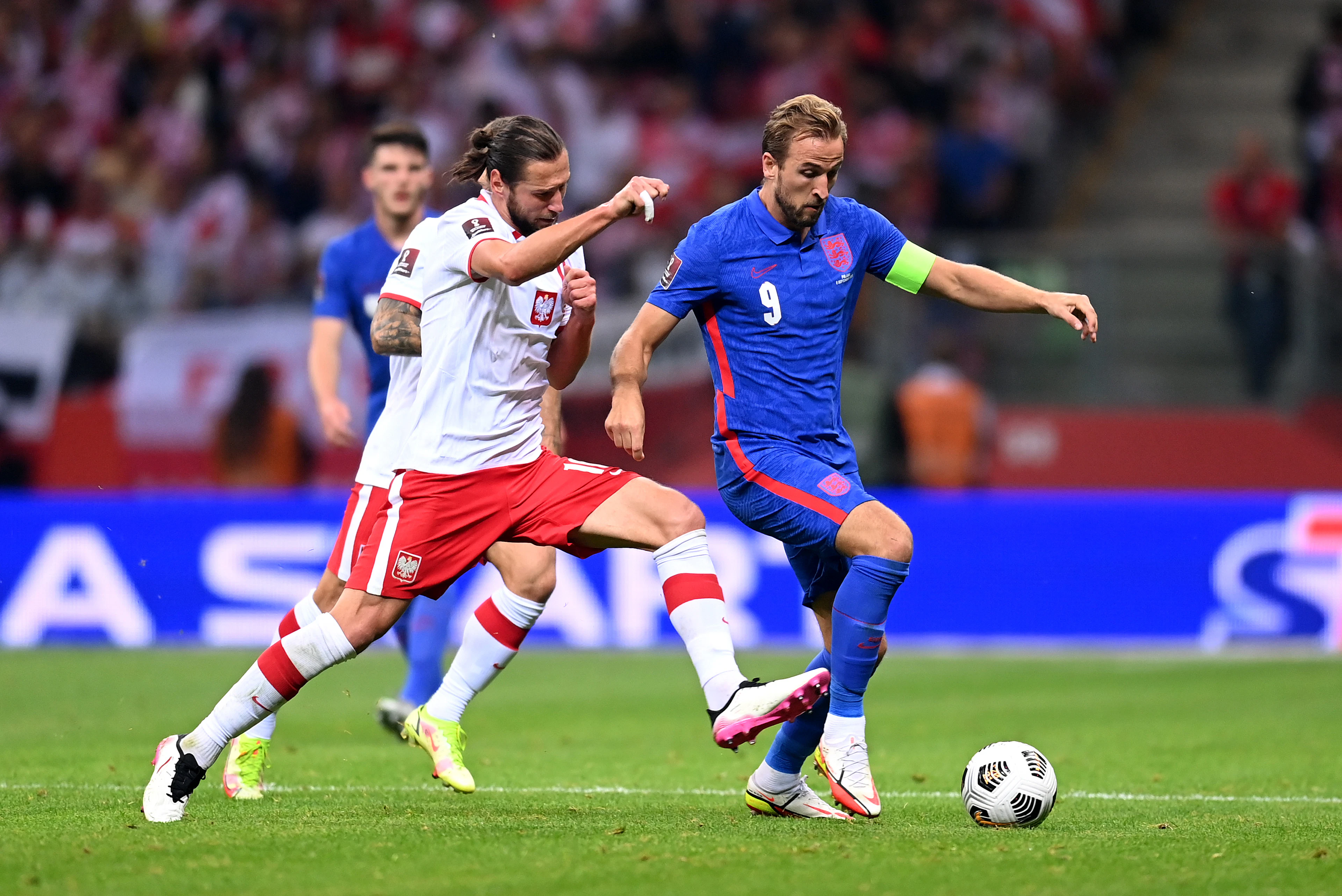 Polska - Anglia. Grzegorz Krychowiak i Harry Kane