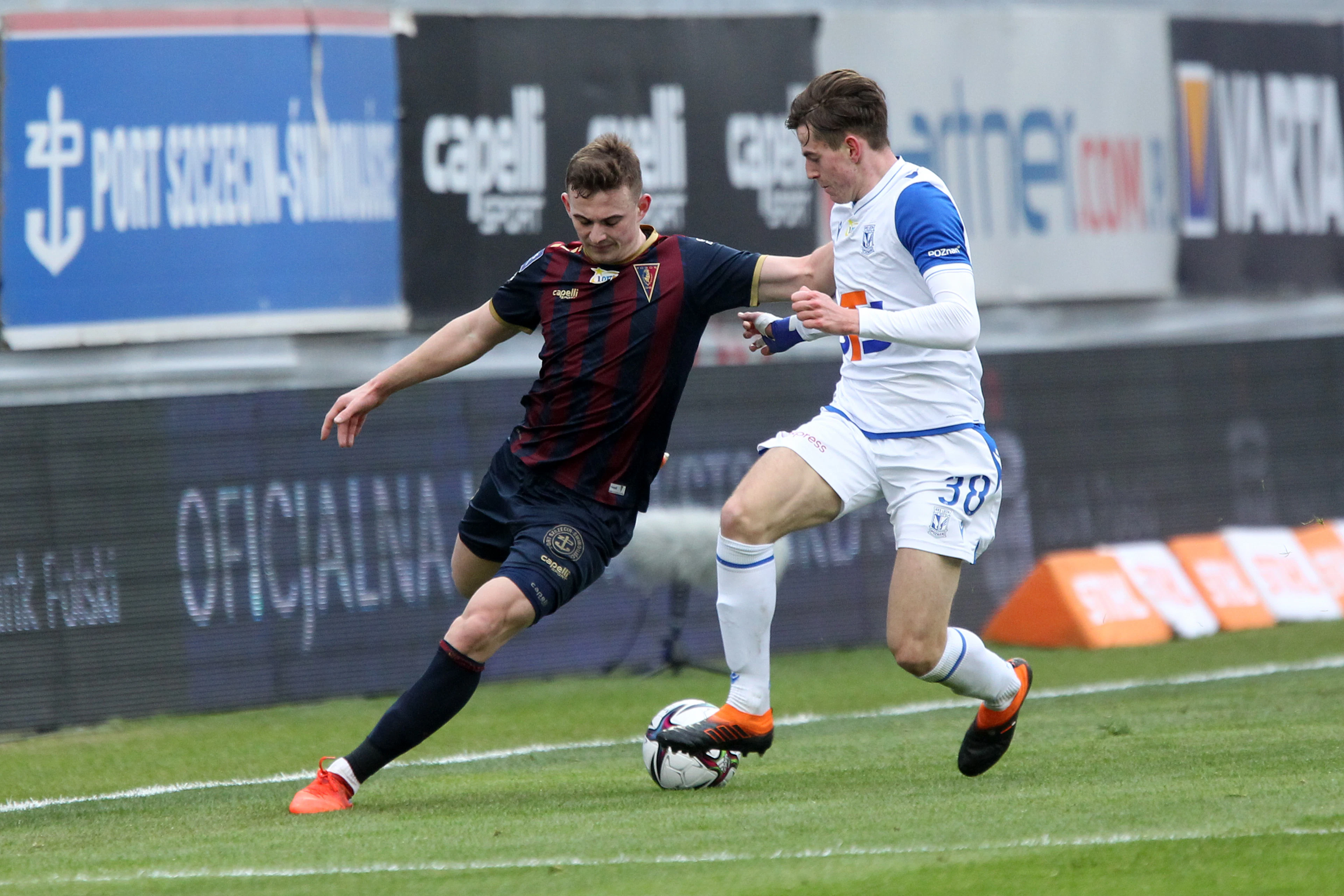 Pilka nozna. PKO Ekstraklasa. Pogon Szczecin - Lech Poznan. 07.03.2021