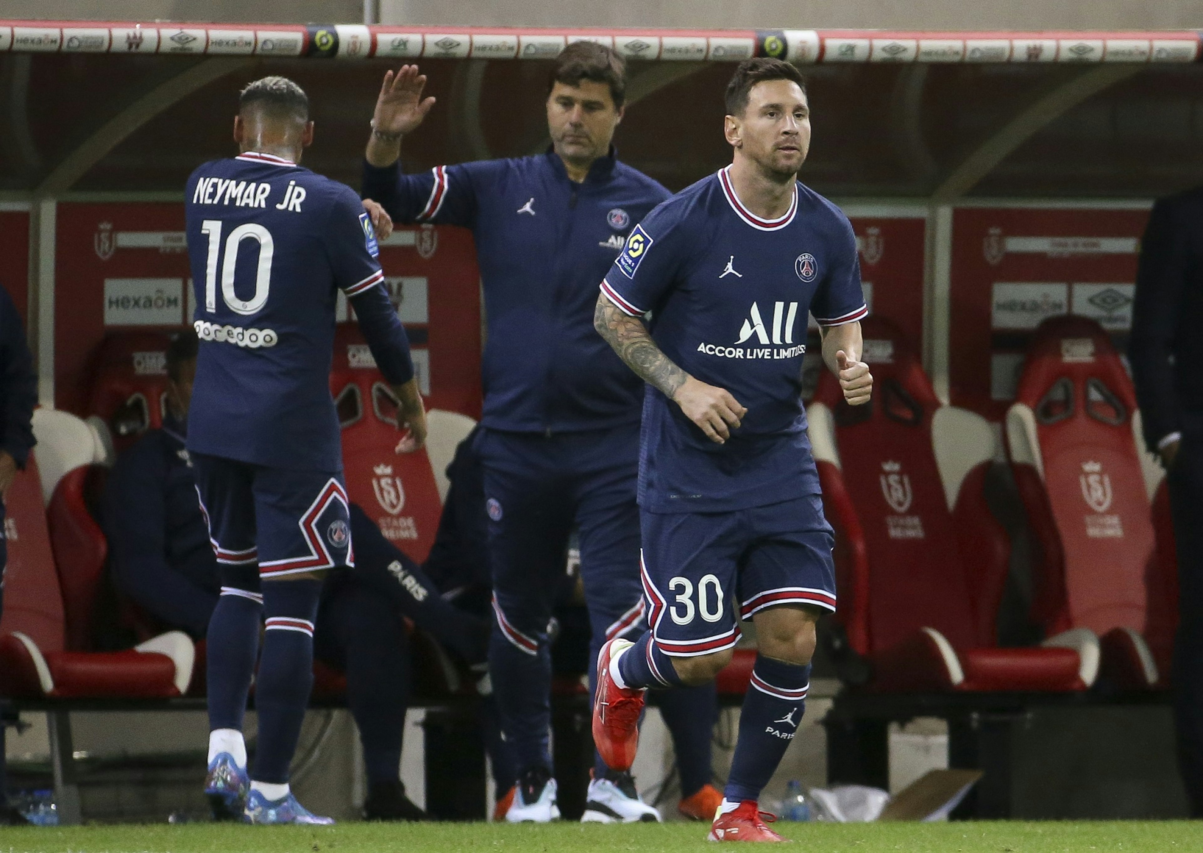 PSG - Neymar, Leo Messi, Mauricio Pochettino