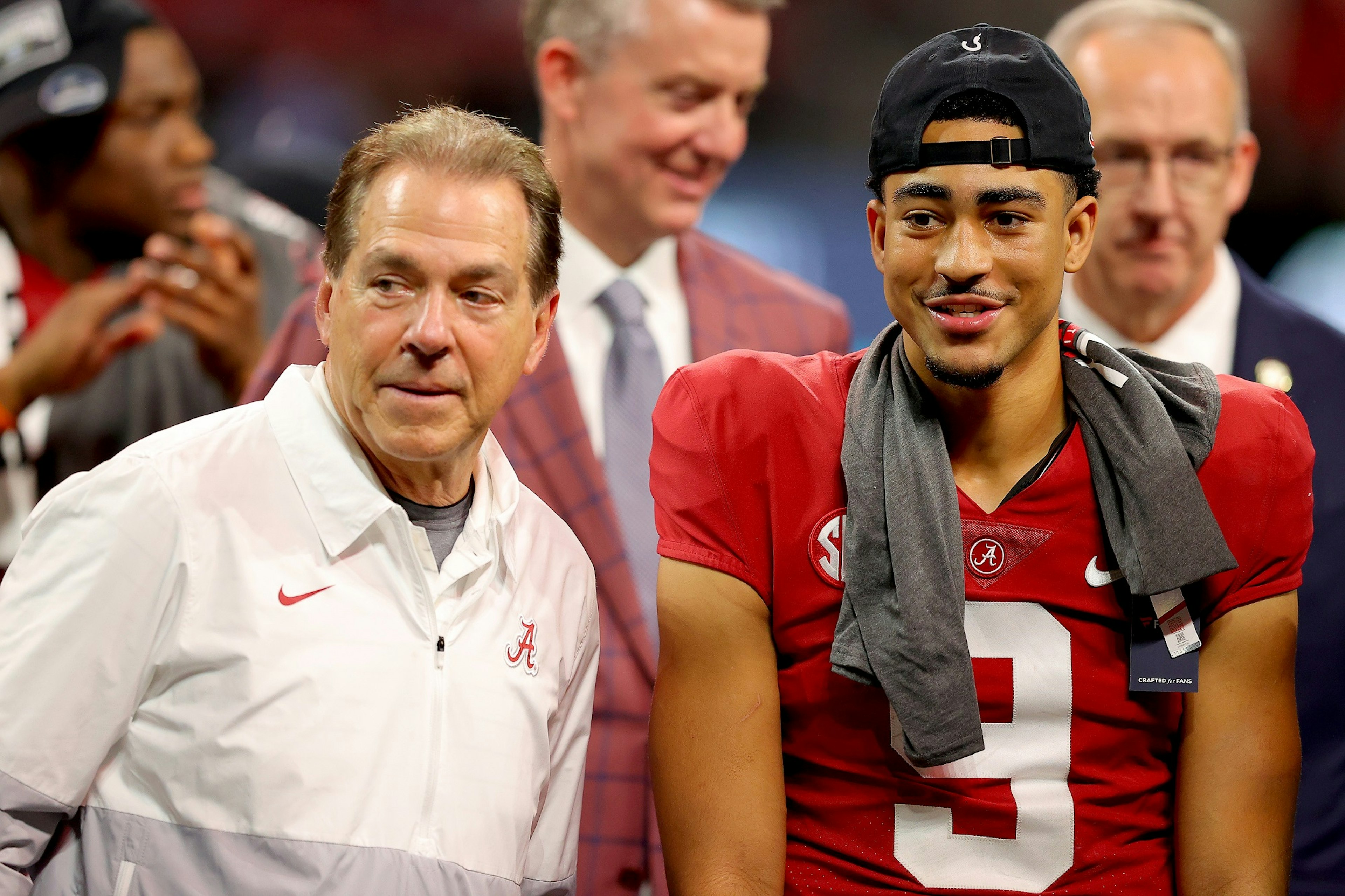Nick Saban i Bryce Young - NCAA, Alabama