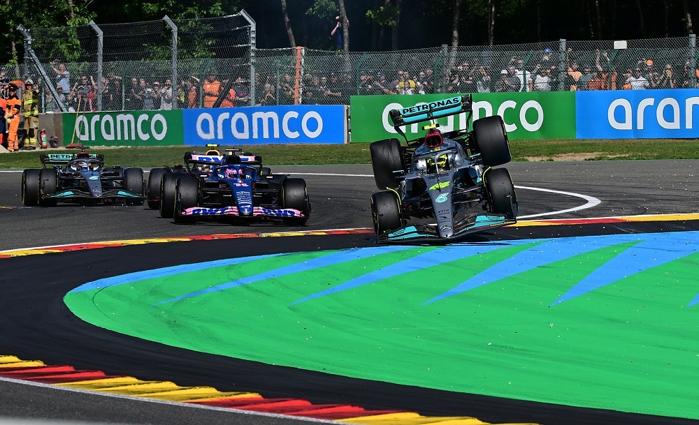 Grand Prix Belgii - Fernando Alonso i Lewis Hamilton