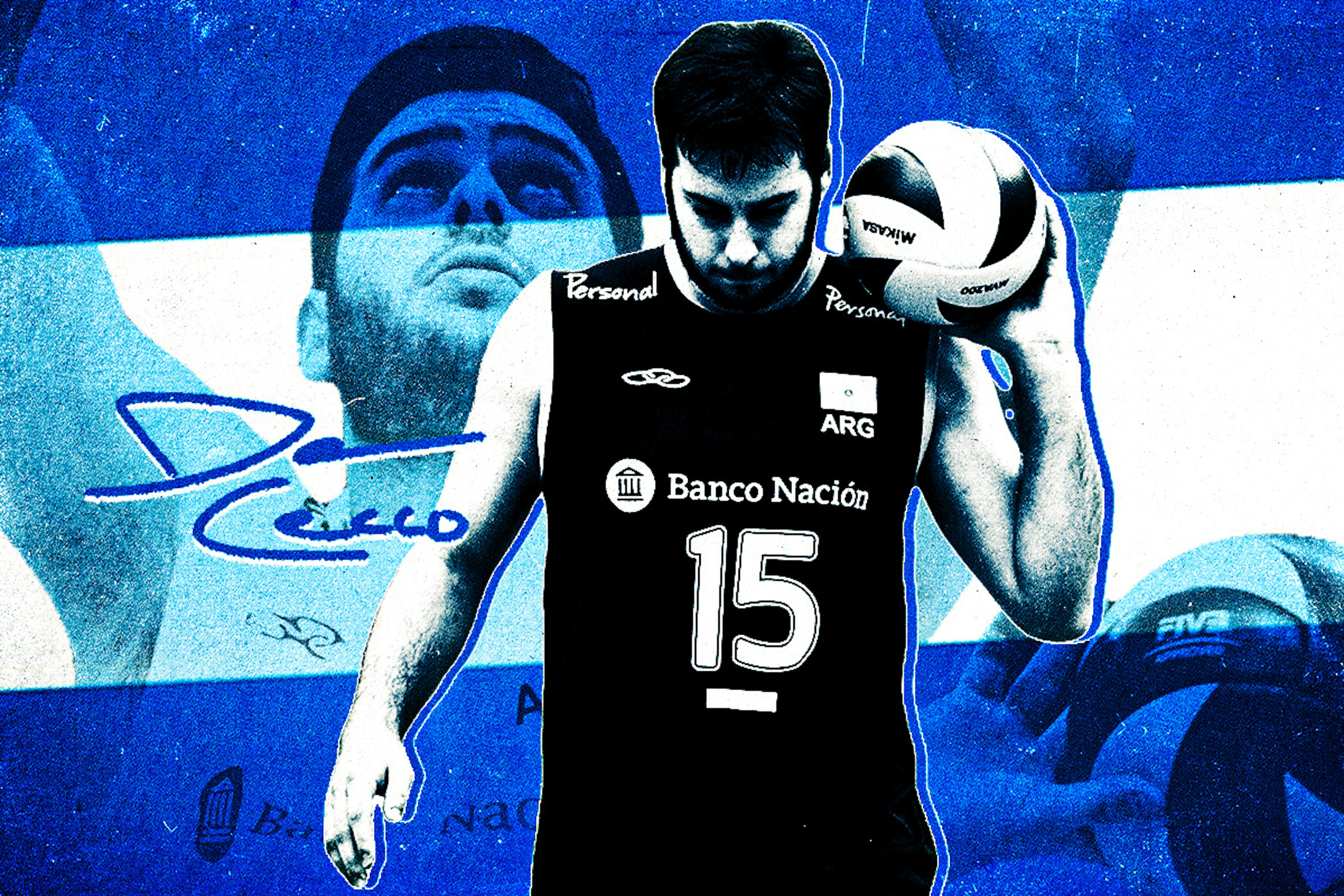 Luciano De Cecco grafika siatkówka