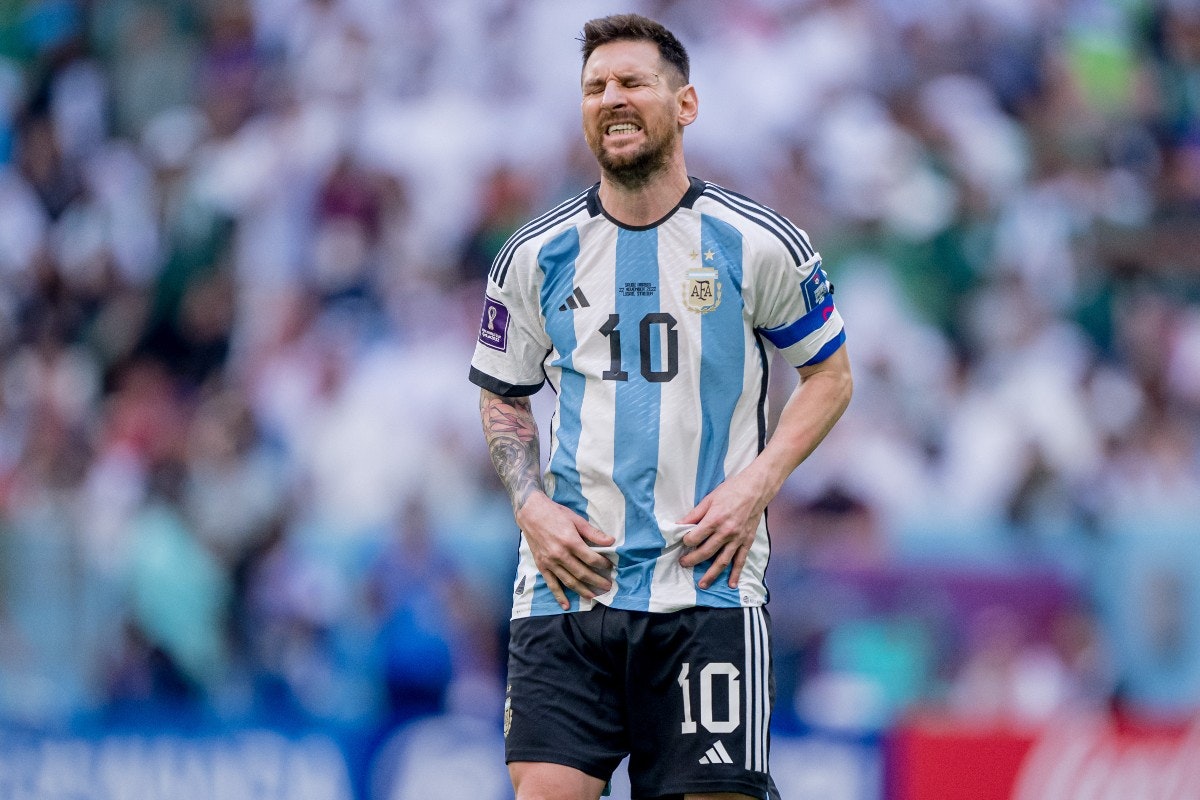 Leo Messi w trakcie meczu reprezentacji Argentyny z Arabią Saudyjską