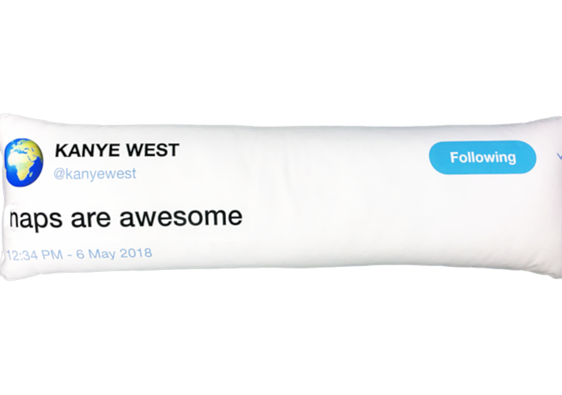 Od dziś możecie spać na poduszkach z... tweetami Kanye Westa. I nie tylko jego